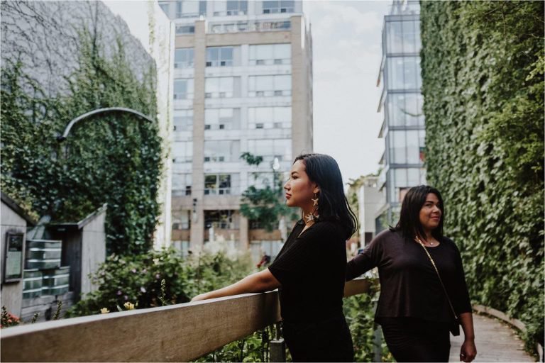 Finding green in the city. Erica Violet Lee and Jenn Harper by sweetmoon photography