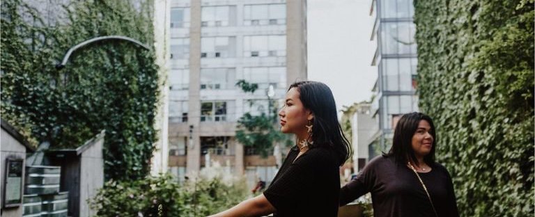Finding green in the city. Erica Violet Lee and Jenn Harper by sweetmoon photography